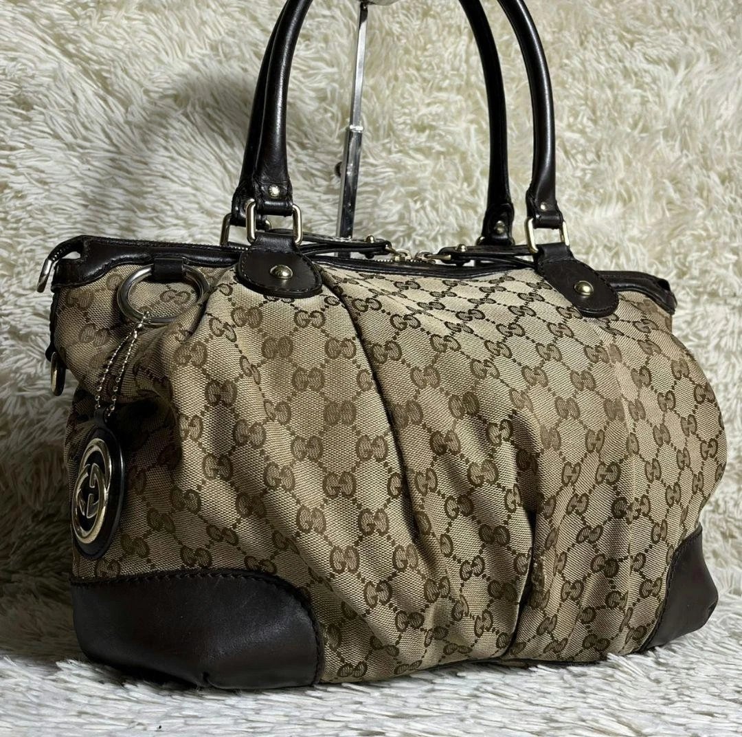 Sac à bandoulière Gucci 2 voies Sookie Gg toile marron