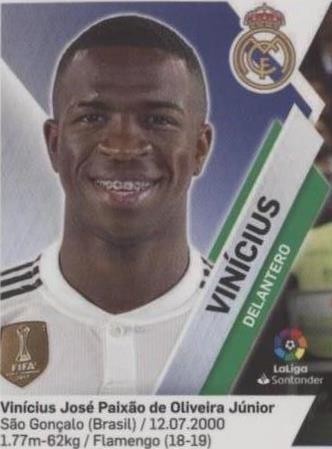 2019-20 Panini Gold Standard Vinicius Junior Newly Minted/29 Real