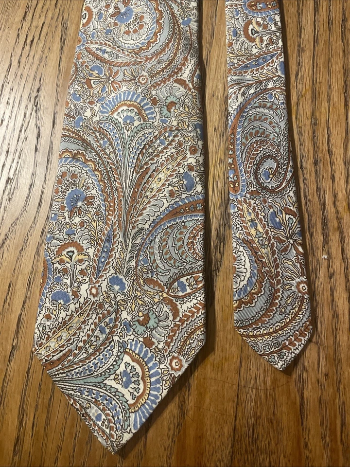 Corbata de cachemira de seda Liberty Of London usada en excelente estado para hombre EE. UU. Mafe Foto 4 de 4