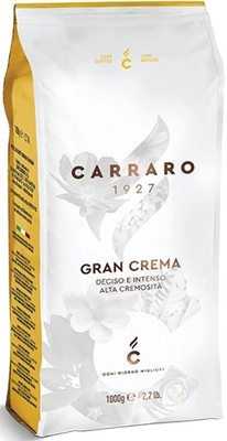 Carraro Gran Crema Italienische Röstkaffeebohnen 1kg