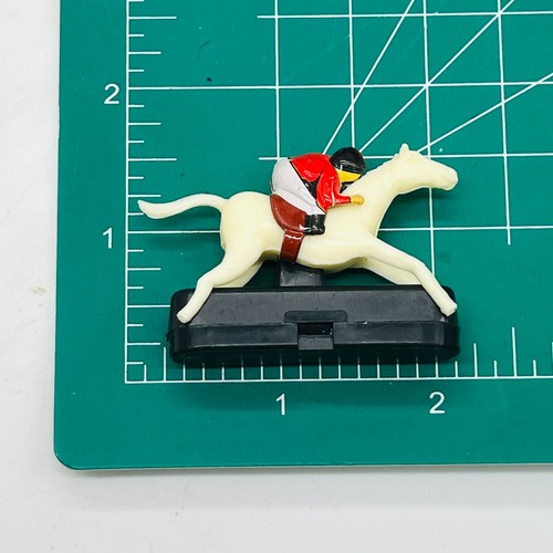 Shinsei Horse Racing Game Original Replacement Race White Jockey Horse - Picture 3 of 3