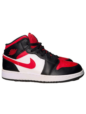 AIR JORDAN 1 MID 'BRED TOE' SIZE 6.5 Y