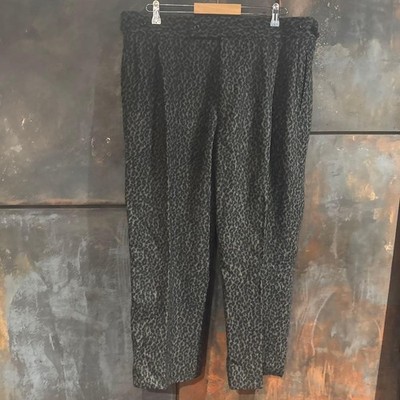 USED NEEDLES MILES PANTS, ALL-OVER LEOPARD PRINT, SET-UP, XL EXCELLENT