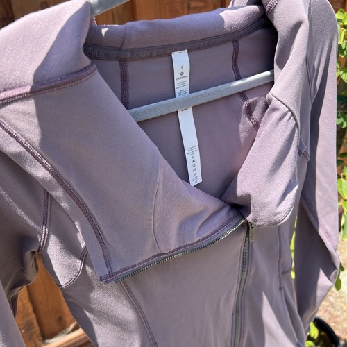Felpa con cappuccio Lululemon Every Journey giacca asimmetrica full zip taglia 4 viola gelso - Foto 2 di 21