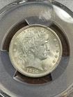 PCGS MS62 1914 BARBER QUARTER BRIGHT WITH GREAT LUSTER