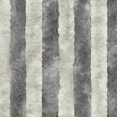 Flauschvorhang silber-grau aus Chenille 100 x 200 cm NEU Vorhang Camping NEU - Bild 1 von 4