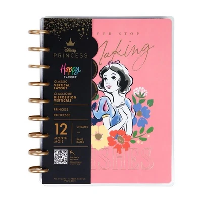 Happy Planner (Undated) Disney Snow White (classic) VERTICAL LAYOUT - 12 Month