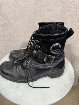 Harley-Davidson Boots Mens Size 10 Black Leather Motorcycle Skull