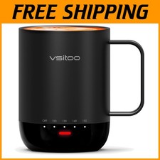 Stainless Steel Heated Coffee Mug, 14oz, AI Sensor