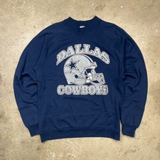 Vintage 80s Dallas Cowboys sweatshirt raglan tag large USA Helmet star logo navy