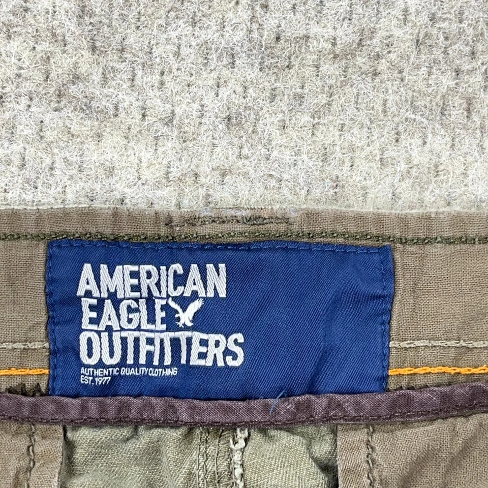 Vintage Y2K American Eagle Cargo Shorts Men 32 Green Camo Army Military Skate - Image 4 of 4