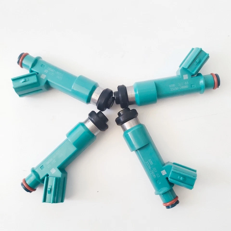 4 inyectores de combustible DENSO 23250-28080 para Toyota Matrix Highlander RAV4 2004-15 Foto 2 de 3