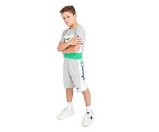 Champion Panel Fleece Boys Active Shorts Size M, Color: Grey/Whte