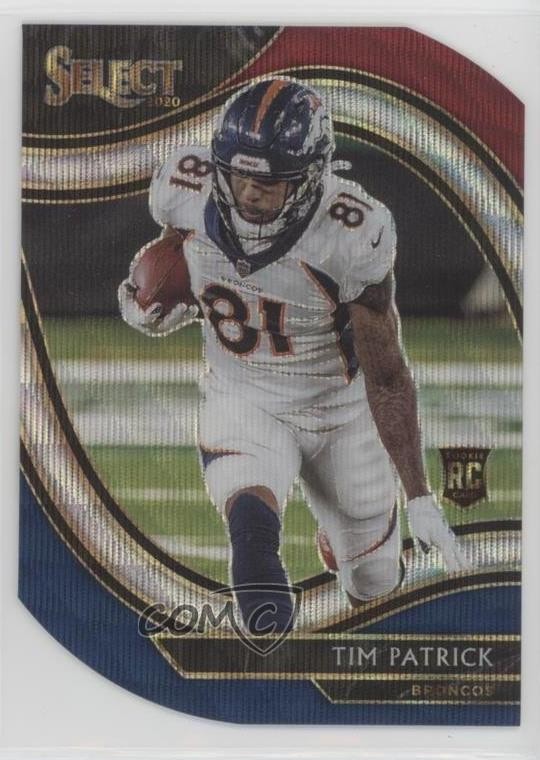 2020 Panini Select Field Level Tri-Color Prizm Die-Cut Tim Patrick #375 03rx