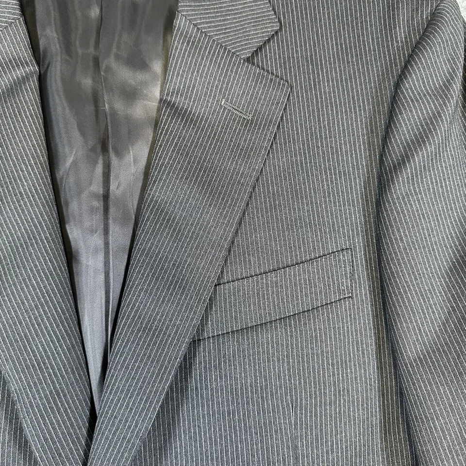 Canali Blazer Mens 38 Regular Wool Pinstripe Italian Jacket Barneys New York - Image 4 of 4