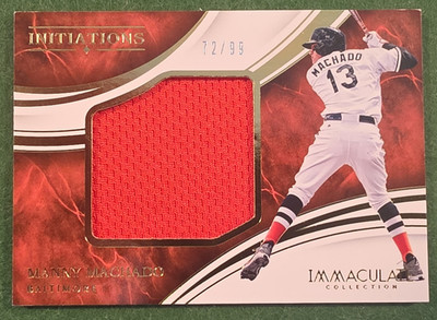 Panini 2016 Immaculate Initiations Manny Machado Patch IIJ-MM #/99 Orioles