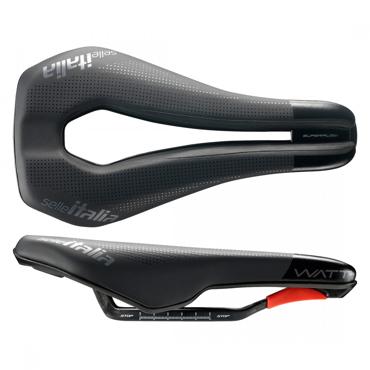 Selle Italia WATT Kit Carbonio Superflow - Черные карбо направляющие шириной 133 мм 56190₽