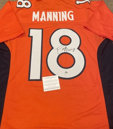 Peyton Manning Denver Broncos Signed Football Jersey with COA autograph