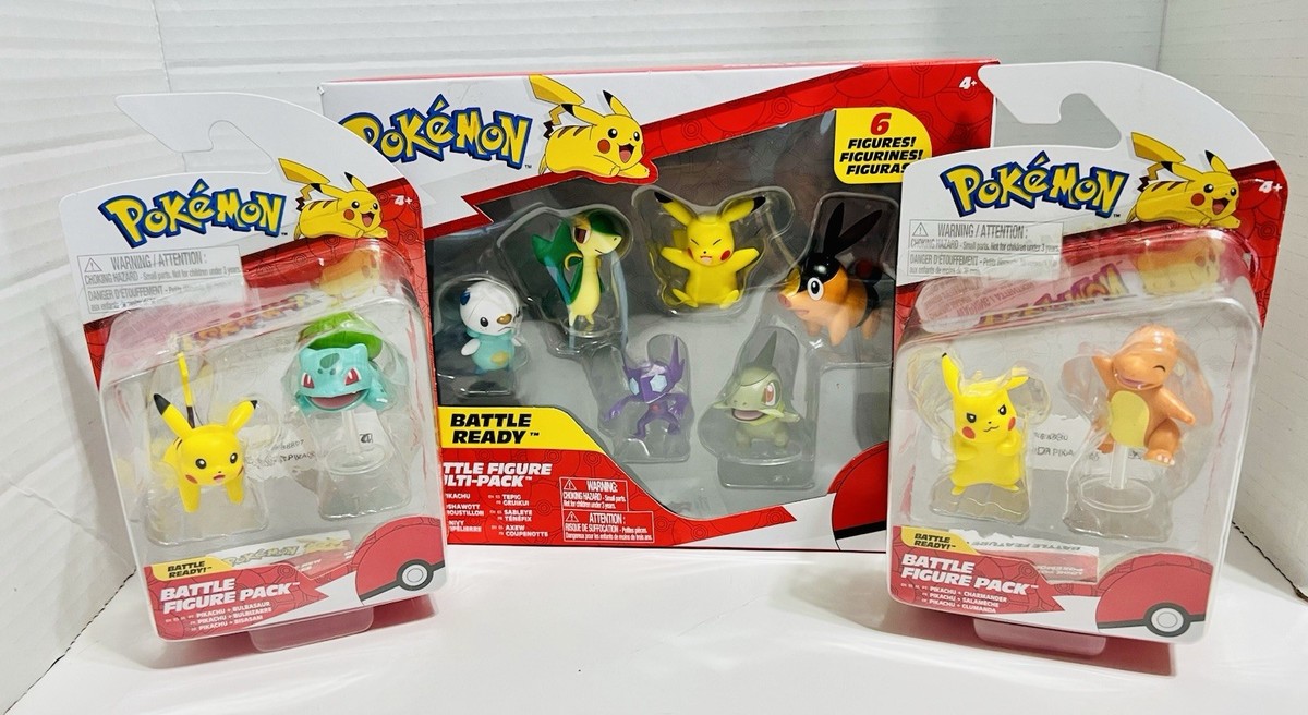 Pokemon Battle Ready Figure 6 Pack Pikachu Oshawott Snivy Tepig