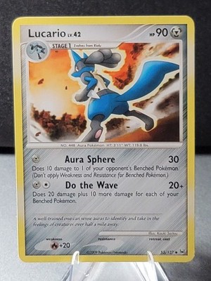 Pokemon Card Lucario Platinum Pokémon TCG 53/127 Uncommon, Collection LP