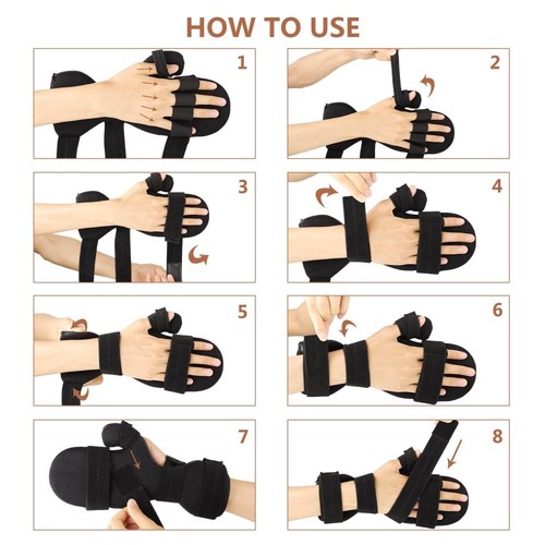 Ruhehandbandage, Soft Stroke Handschiene Nachtstütze für Fingerkontrakt... - Bild 4 von 8