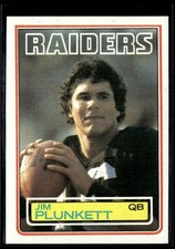 1983 Topps Jim Plunkett Los Angeles Raiders #307
