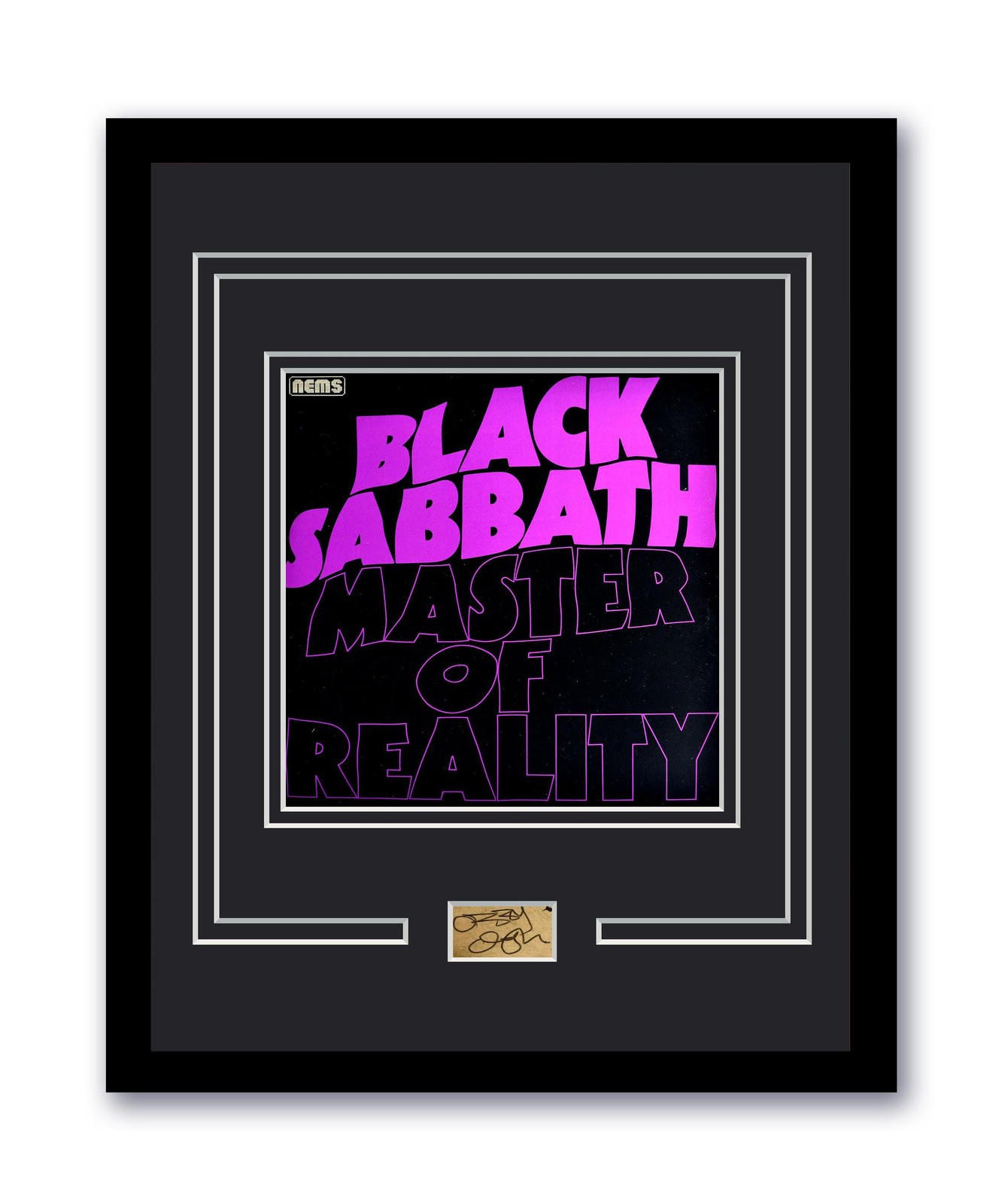 Black Sabbath Ozzy Osbourne Autograph 11x14 Framed Photo Master of Reality ACOA