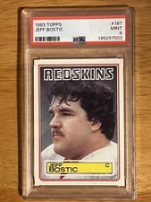 1983 Topps #187 Jeff Bostic Rookie Card Washington Redskins PSA 9 New Grade - ?. rookie card picture