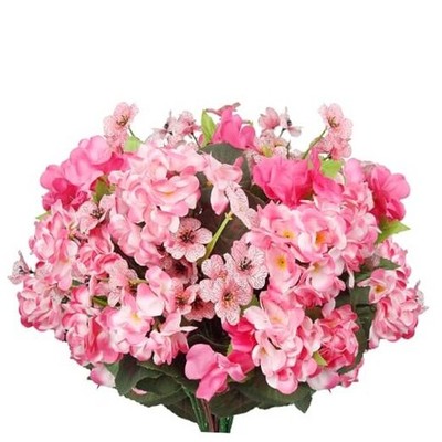 CITYES 7 Pcs Artificial Flowers for Outdoors Impatiens Silk Geraniums Flowers
