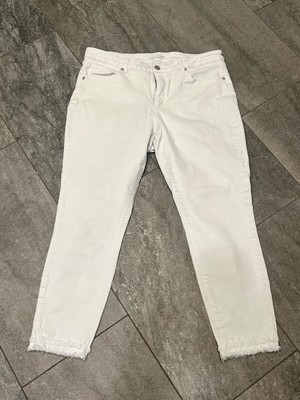 Loft Women s White Cape Cod Summer Jeans Style - Size 14/32 - Cute Cuff