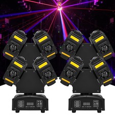 2/4PCS Laser Beam Stage Lighting DMX LED RGBW Strobe Moving Head Light Disco KTV