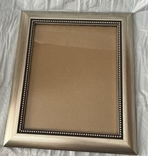 8  x10  Picture Frame, Pewter Color, Beaded