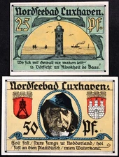 CUXHAVEN 1921 "The Old Man and the Sea" Complete Series German Notgeld