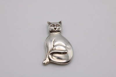 Brosche Silber 925 Katze