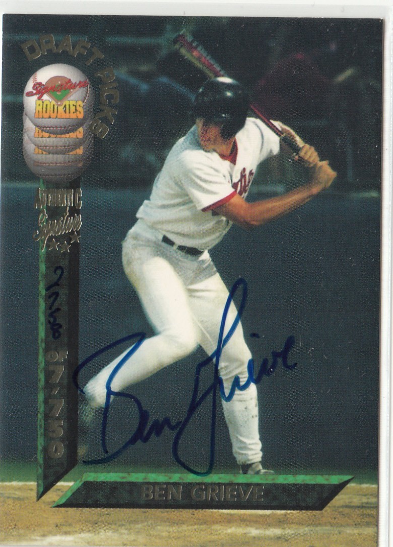 1994 Signature Rookies Draft Picks - Ben Grieve #3 Autographs /7750 (AU, RC)
