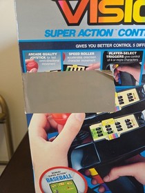 Vtg Colecovision Super Action Controllers Set Baseball CIB NEVER USED W/ EXTRA!!