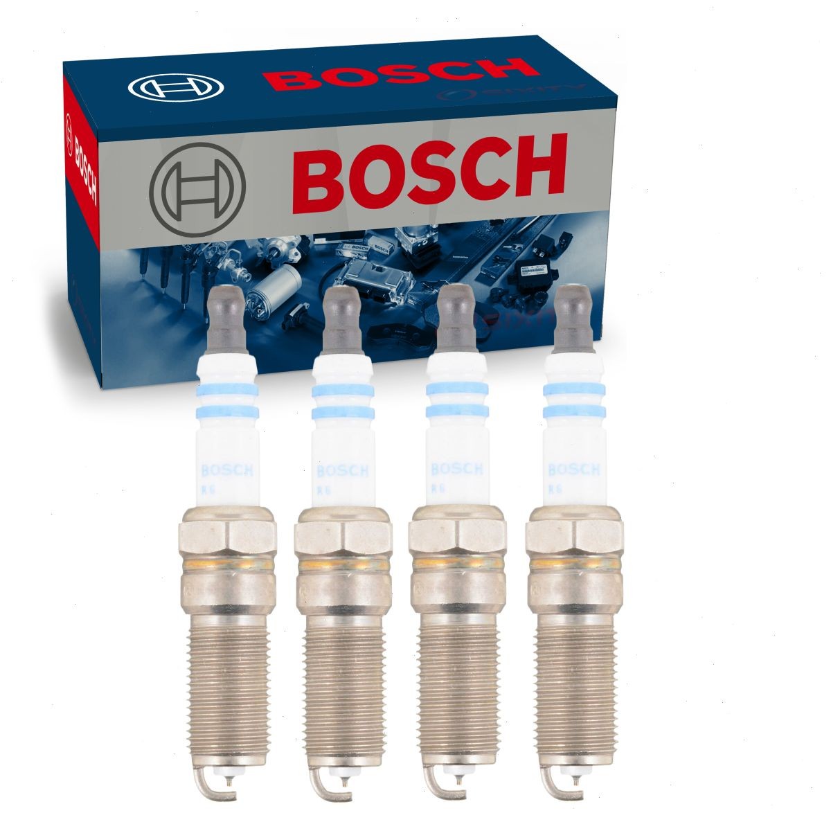 4 pc Bosch HR7MII30T Iridium Spark Plugs for Ignition Wire Secondary  ox