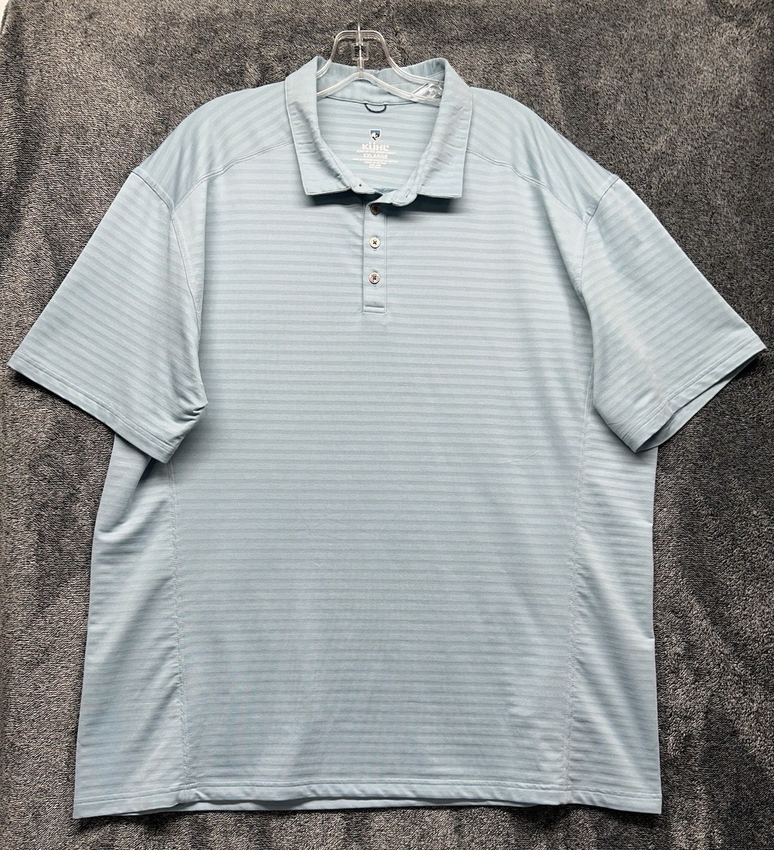 Kuhl Mens Size 2XL Blue Short Sleeve Airkuhl Polo Shirt (U8)