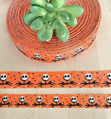 7/8 & 2'' (1 YD) The Nightmare Before Christmas Ribbon Jack Skellington Halloween