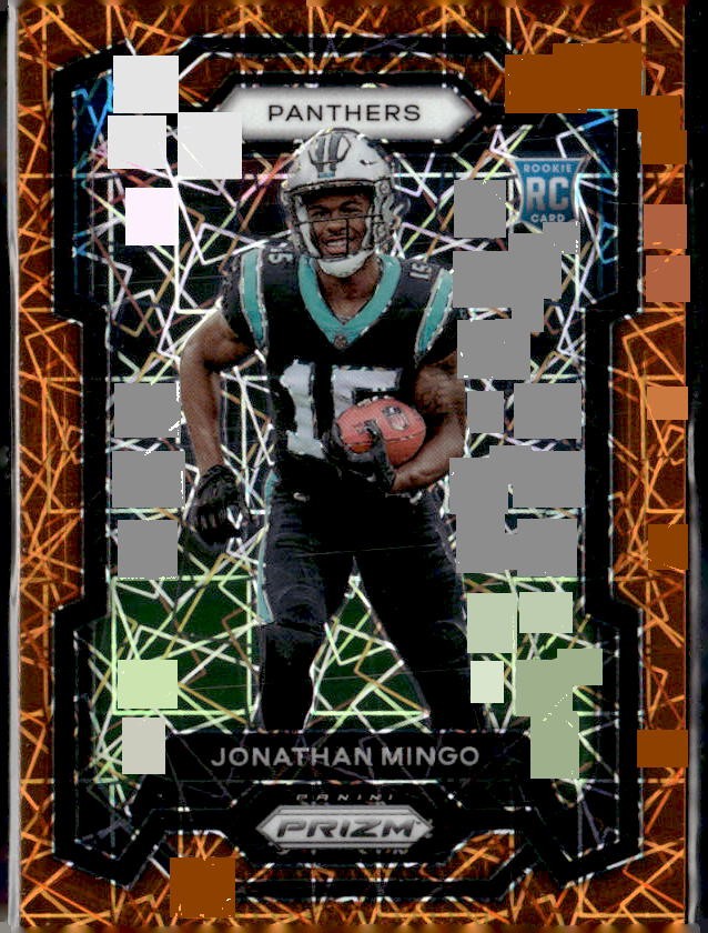 2023 Panini Prizm #312 Jonathan Mingo Orange Laser Carolina Panthers(I)