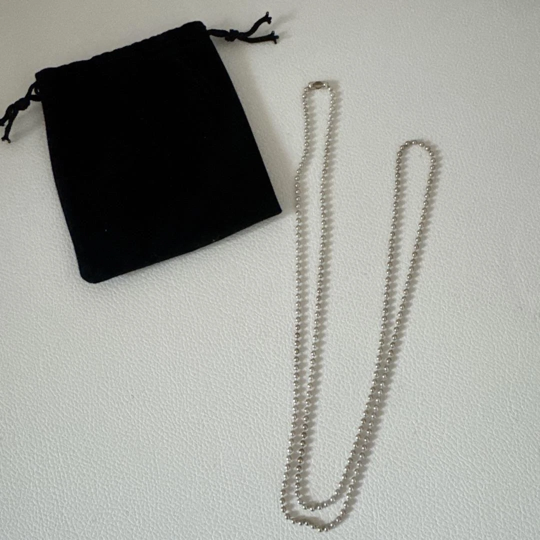 CHROME HEARTS Catena sfera cuori cromati valutati 76 cm importazione Giappone rara #4 ecc