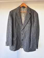 True Vintage Pendleton Wool Sport Coat Mens 42 Gray Herringbone Tweed USA