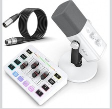 FIFINE Gaming Equipment Bundle, XLR/USB Streaming Dynamic Microphone with Audio