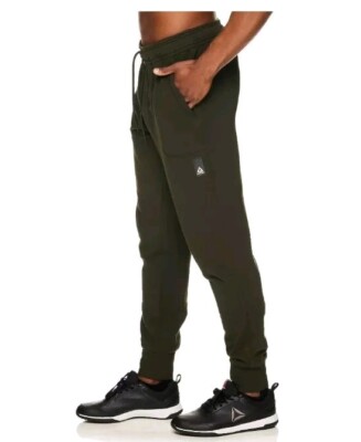 Reebok Men's Fundamental Green Slim Fit Joggers Size 2XL NEW
