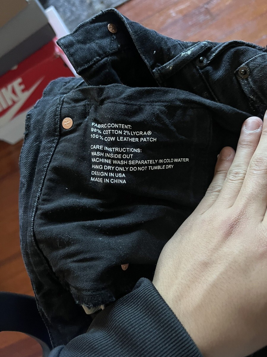 Purple Brand Jeans Black Wash Metallic Silver | eBay