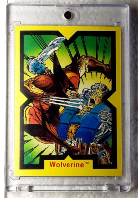 1991 Comic Images X-Force Card 34 Wolverine. GRATIS ONE-TOUCH-HALTER