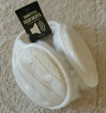 Ear Muffs Earwarmer Winter Ear Womens Behind the Head Design HEADPHONES plug NEW