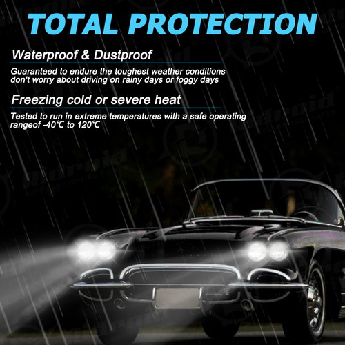 4Pcs 5.75" 5 3/4" LED Headlights Hi-Lo Sealed Beam For Chevy Impala El Camino - Picture 12 of 24