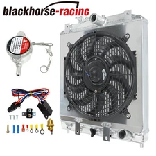FOR 1992-2000 HONDA CIVIC EK EG INTEGRA 3 ROW ALUMINUM RADIATOR+SHROUD FAN+RELAY