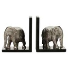 Elephant Bookends with Marble Base